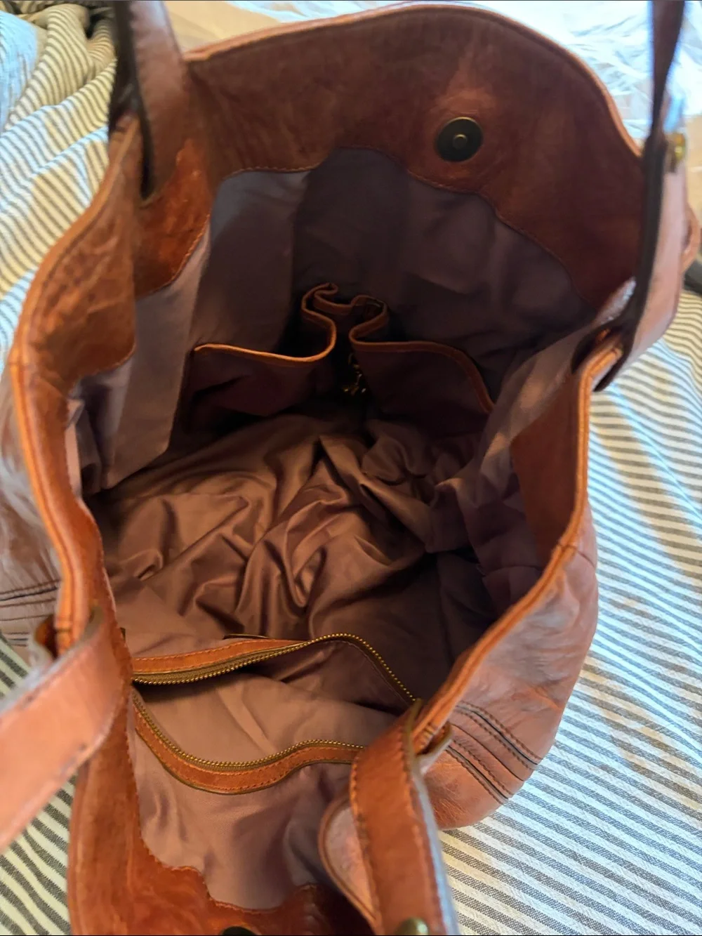 Kooba Rustic Brown Leather Hobo Bag